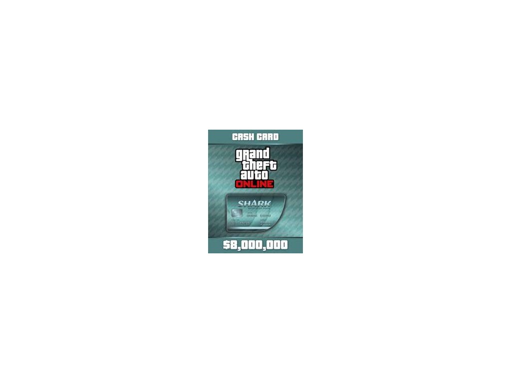 4349 grand theft auto online megalodon shark cash card 8 000 000 social club pc