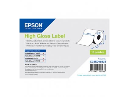 29162 high gloss label cont r 102mm x 33m